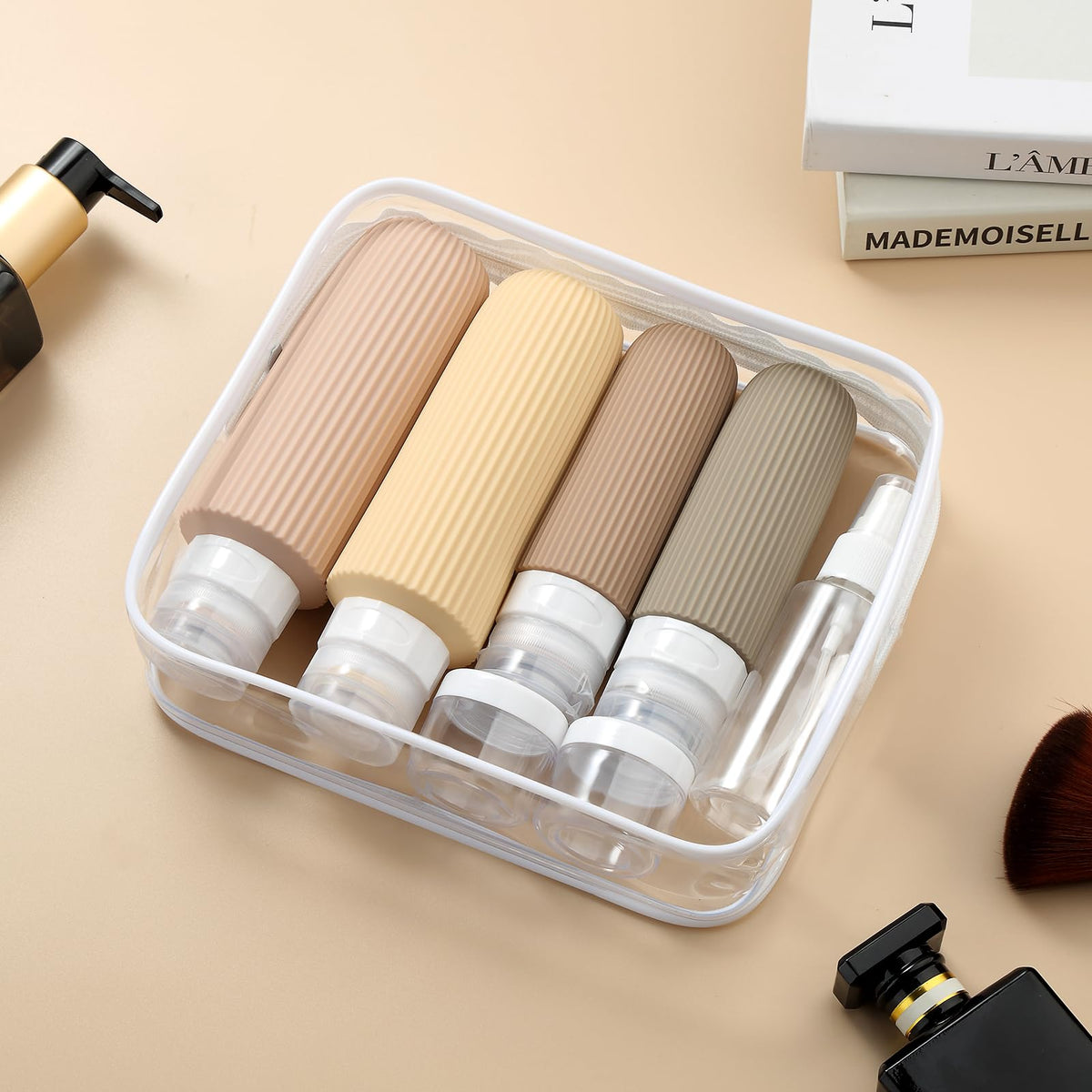Mrsdry Travel Bottles for Toiletries, 16 Pack Silicone Travel Bottles Set, Leakproof Travel Size Toiletries, BPA Free Travels Containers for Toiletries, Traveler Accessories for Shampoo Conditioner