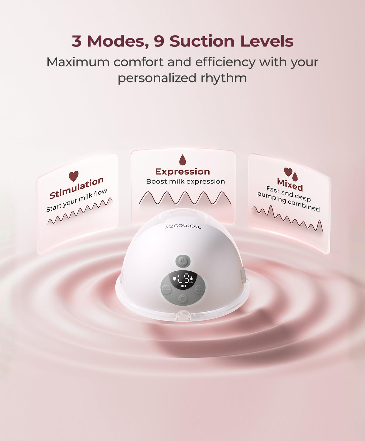 Momcozy Full Set Collector Cup Only Compatible with Momcozy M5 NOT for Others. Original M5 Breast Pump Replacement Accessories (160ml, with Double-Sealed Flange 24mm)