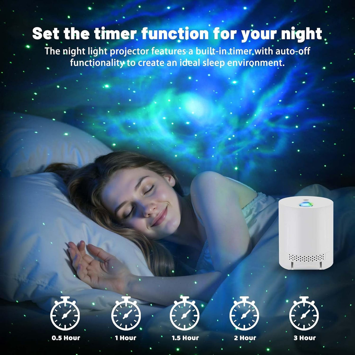 CAIYUE Star Projector Galaxy Projector, Exquisite Nebula Night Light Projector, Ocean Wave Galaxy Light with Remote Control,with Adjustable Speed and Brightness, Adults, Bedroom,Party