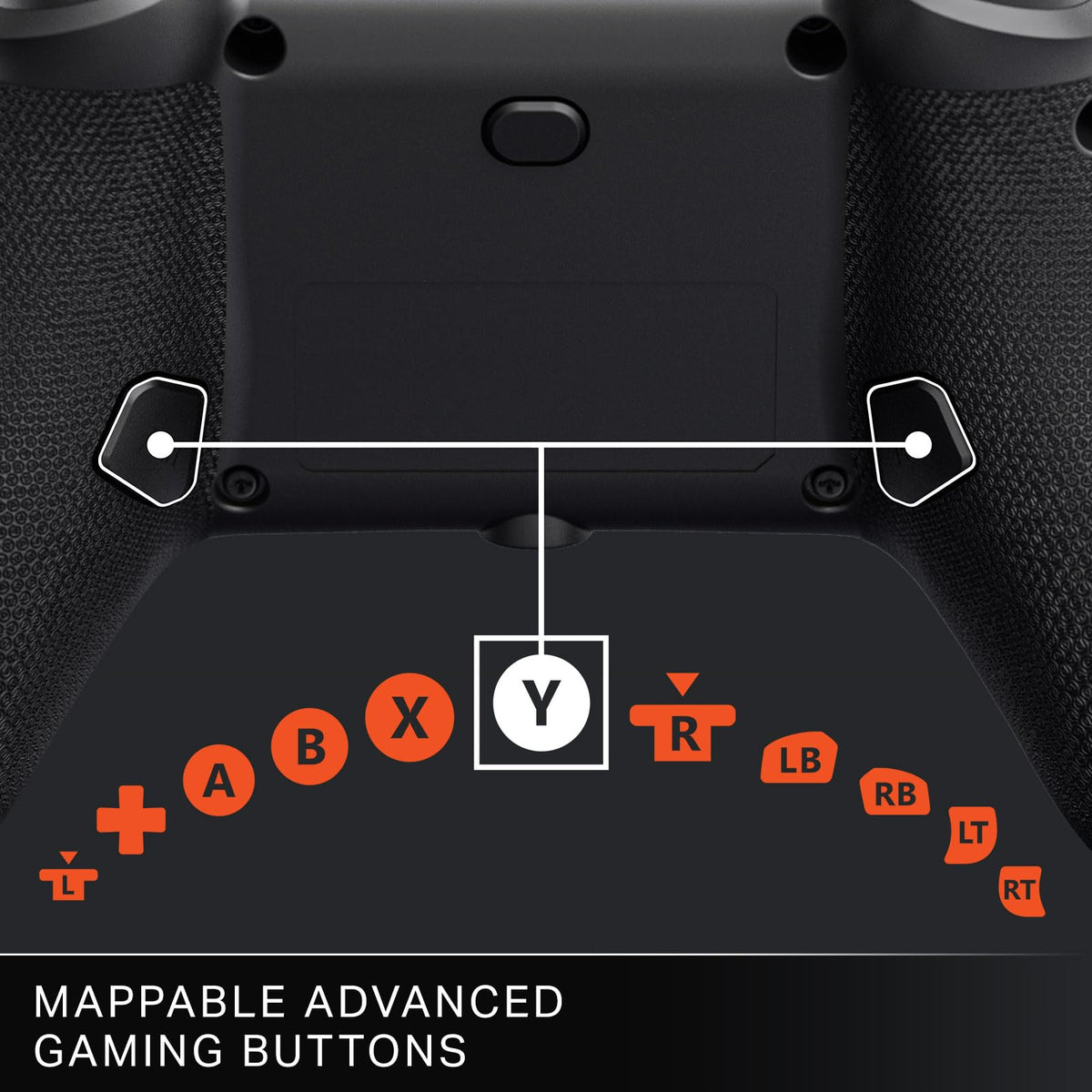 PowerA Advantage Plus Wired Controller for Xbox Series X|S - Moonlit Palms, officially licensed, adjustable height thumbsticks, hall effect, mappable buttons, works with Xbox One and Windows 10/11 PC