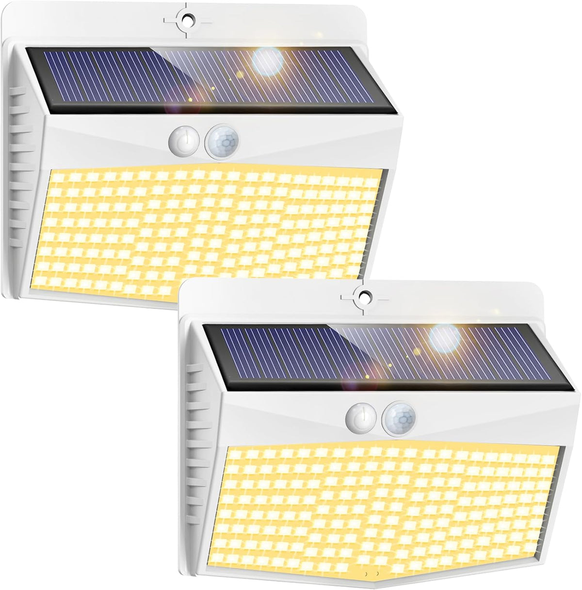 Peasur Solar Security Light Outdoor Motion Sensor, 168 LED Waterproof Solar Wall Light with 3 Modes, PIR Outdoor Sensor Light for Fence, Front Door, Garden, Garage, 1 Pack