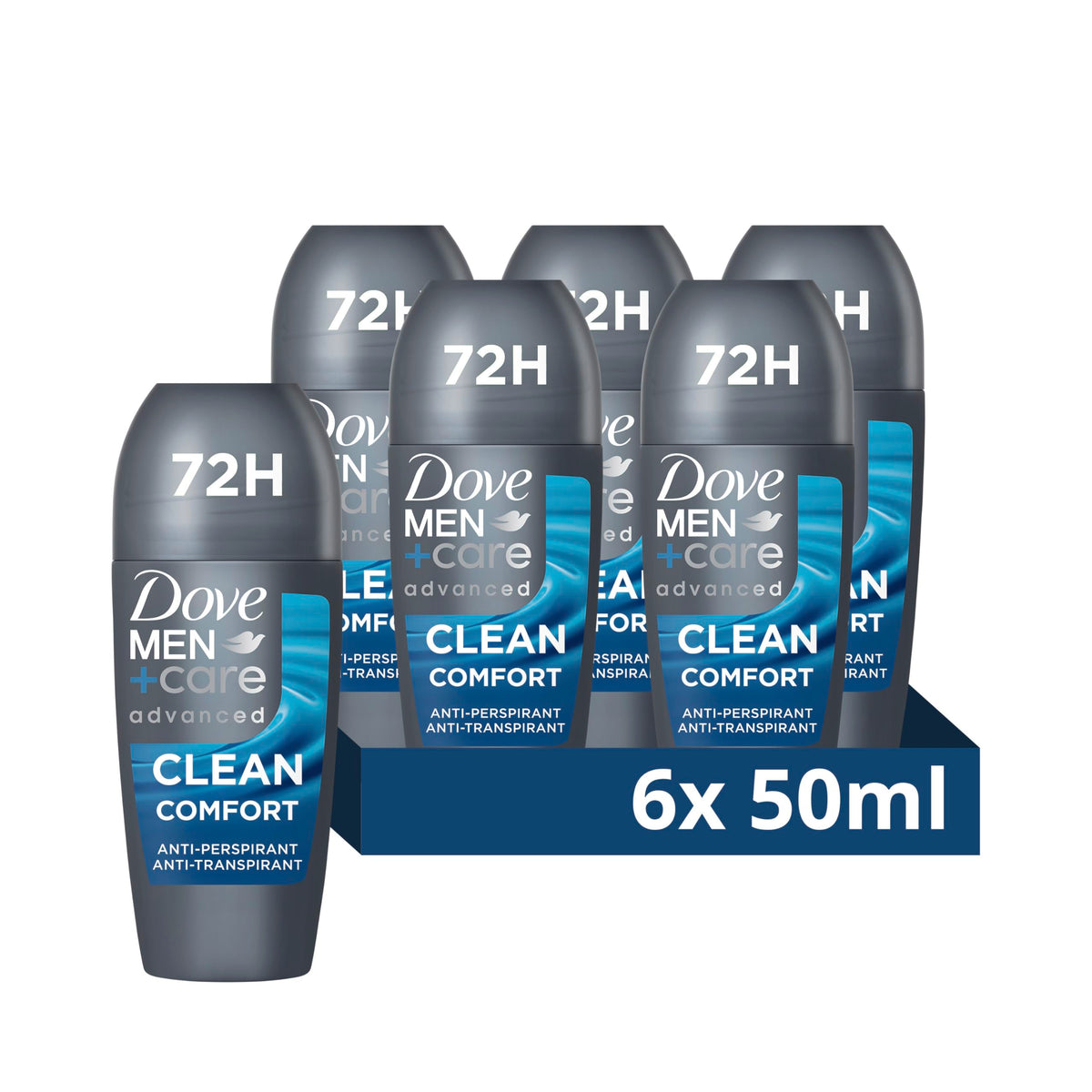 Dove Advanced Extra Fresh Antiperspirant Deodorant Roll On deodorant for men with Triple Action Technology for 72h sweat & odour protection 50 ml (Pack of 2)