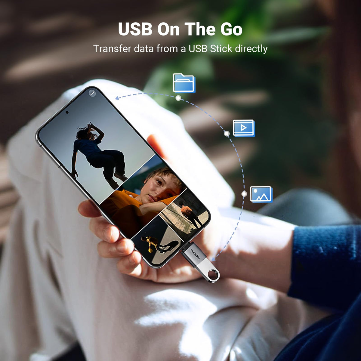 UGREEN USB to USB C Adapter 10Gbps for iPhone, iPad, MacBook, Galaxy 4 Pack