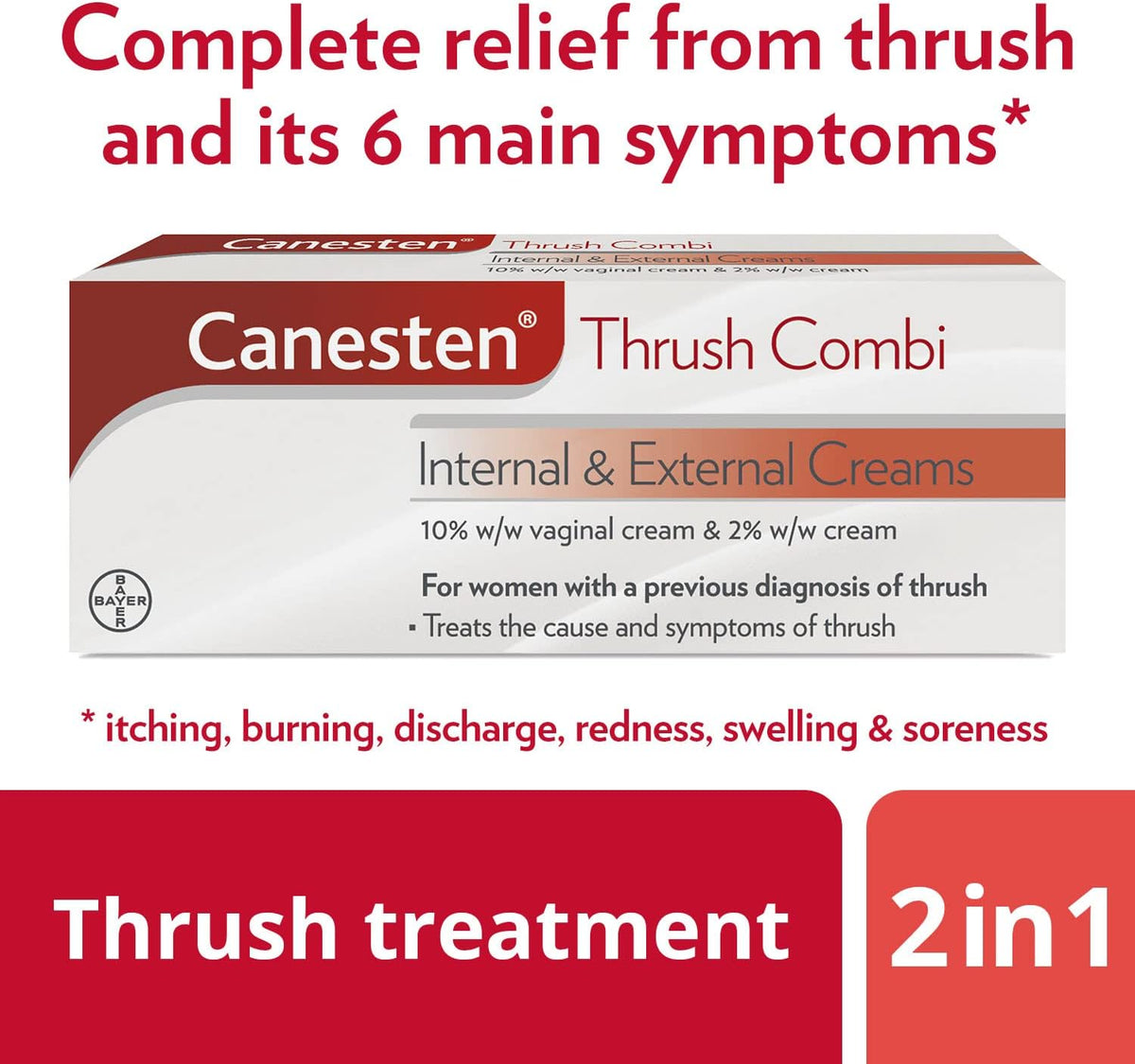 Canesten Thrush Internal & External Creams Clotrimazole