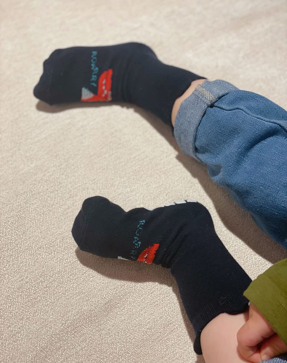 FedMois 5 Pairs Baby Kids Anti-slip Socks Cotton non skid Ankle Socks Animals