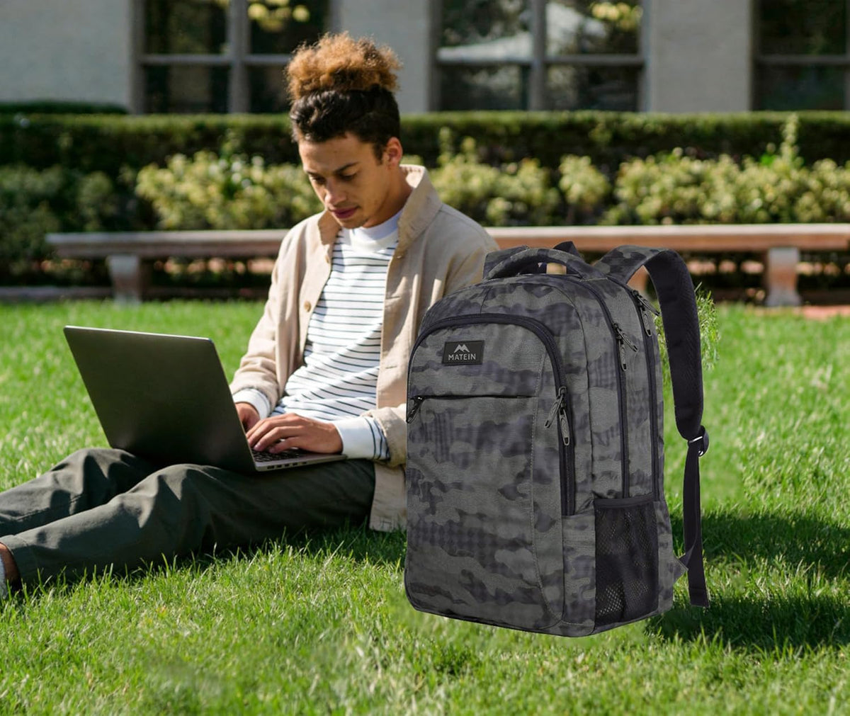 MATEIN Travel Laptop Backpack, Work Bag Laptop Bag, Rucksack for Men Work