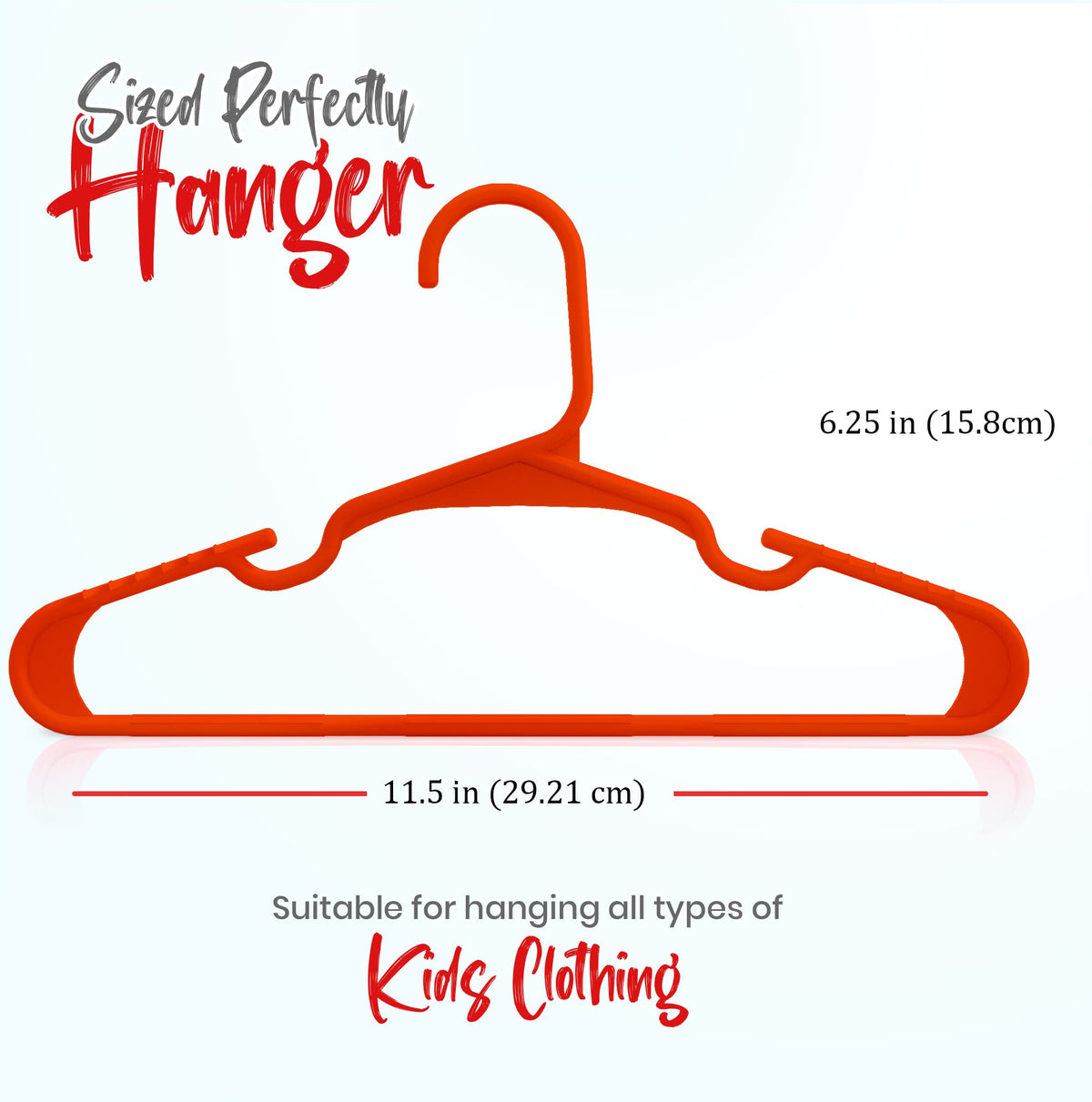 Utopia Home 20pcs Kids Hangers - 28cm Plastic Baby Hangers for Closet - Kids Hanger for Clothes and Baby Hanger for Closet - for Daily Standard Use (Grey)