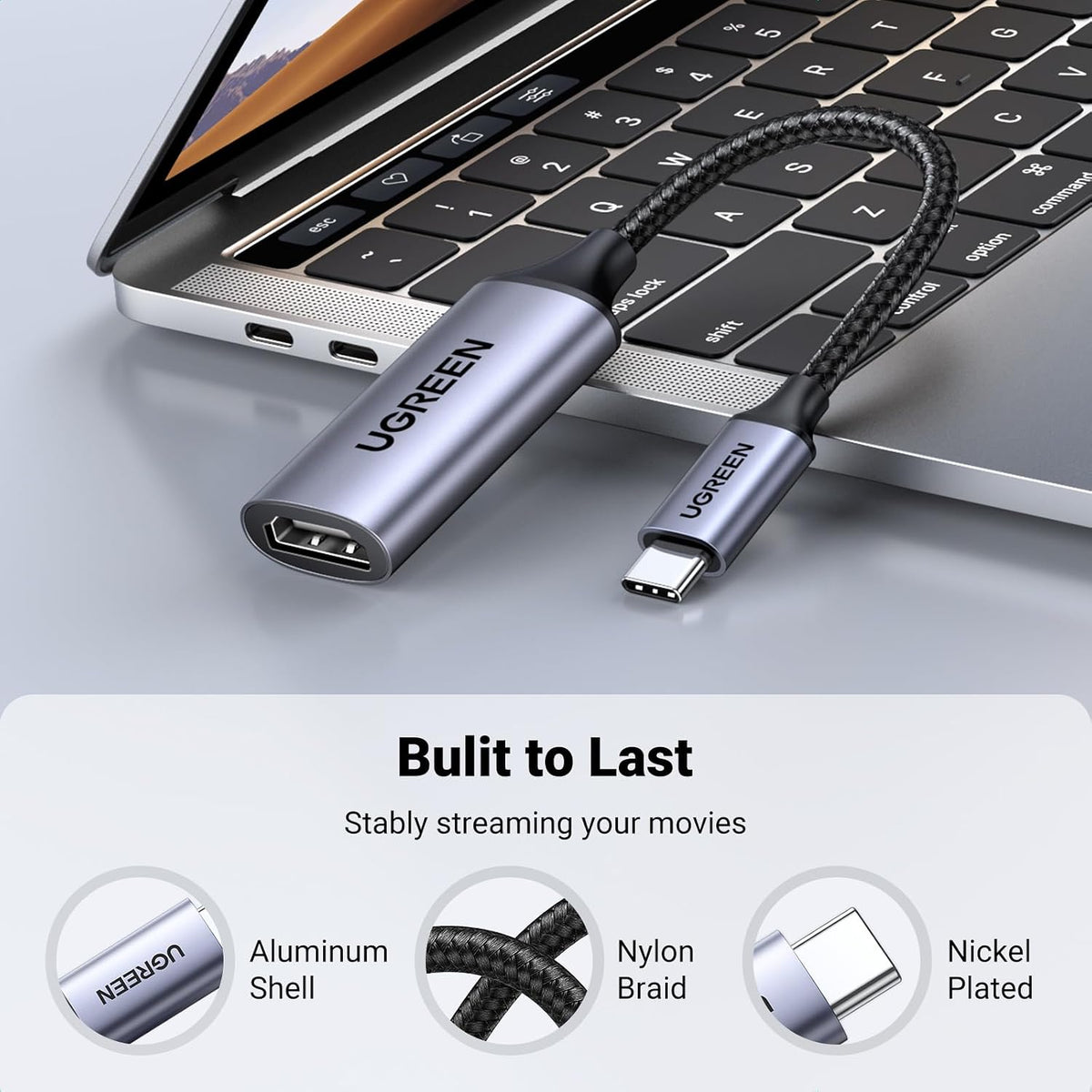 UGREEN USB C to HDMI Adapter 4K@60Hz Thunderbolt 5/4/3 Type C HDR Cable
