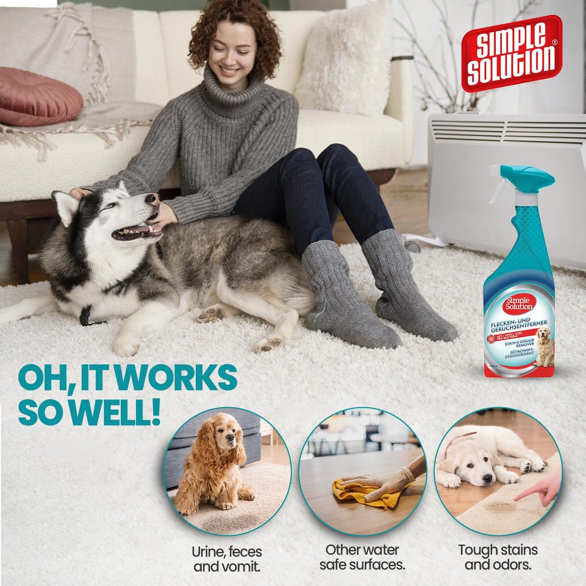 Simple Solution Pet Stain and Odour Remover for Cats 4 litre