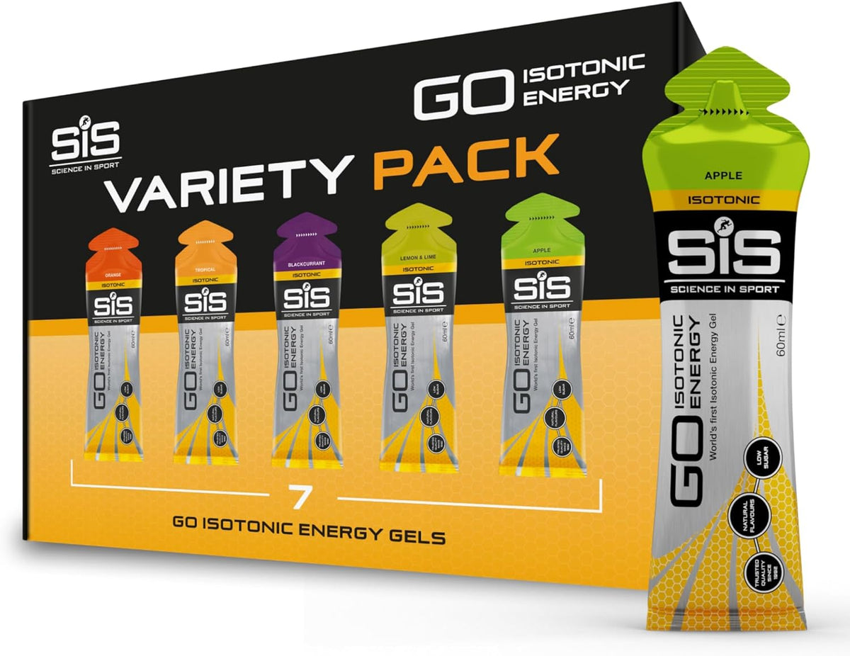 Science in Sport GO Isotonic Energy Gels Mixed, Mixed Flavours, 7 x 60ml
