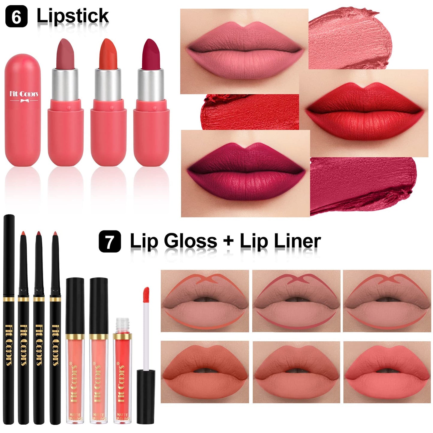 LYMYBETY Makeup Set, Cosmetic Make Up Starter Kit With Storage Bag Portable Travel Make Up Palette Eyeshadow Foundation Lip Gloss for Teenage & Adults (Style B), 1.0 count