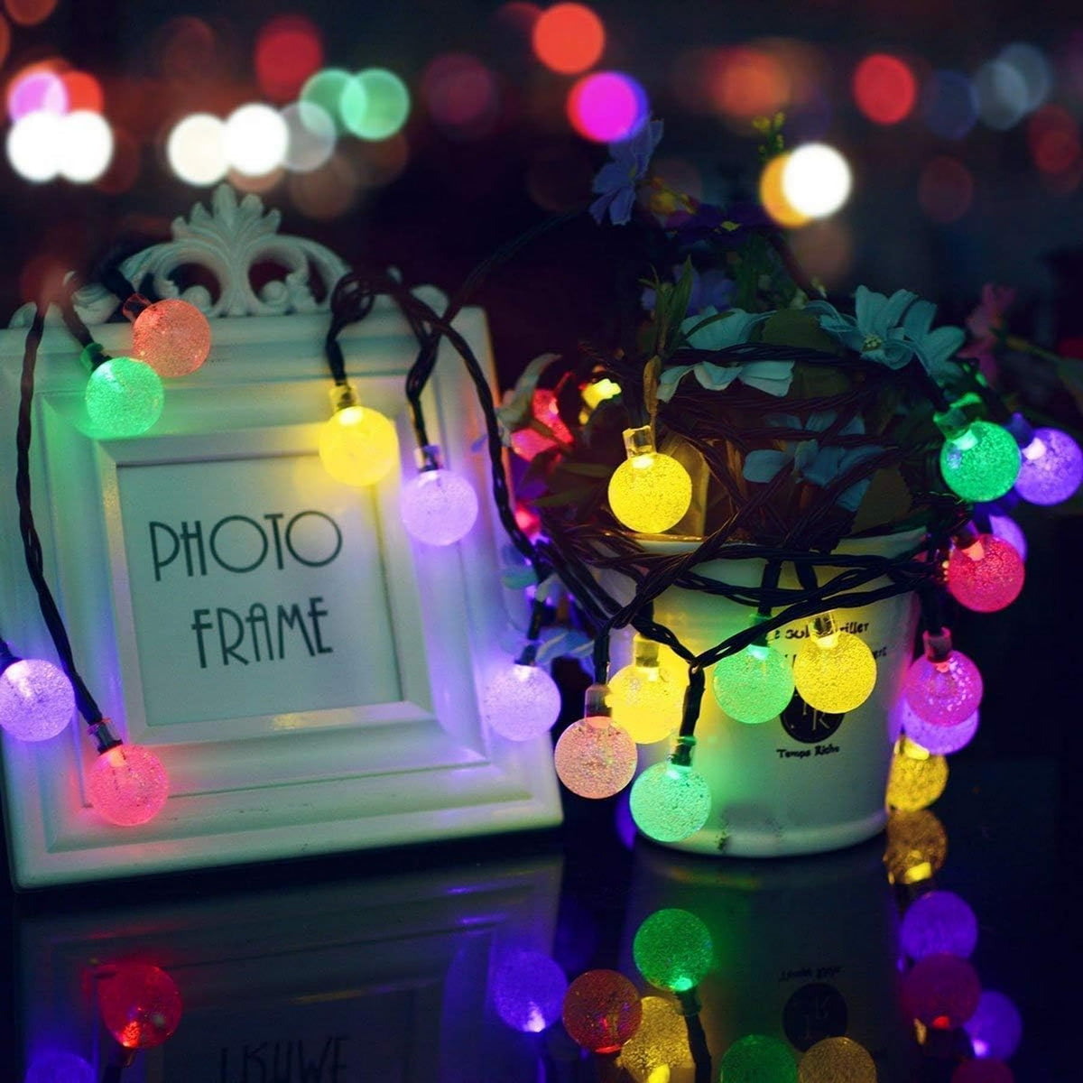 Lezonic Solar String Lights Outdoor, 50LED 7M/23Ft Solar Fairy Lights