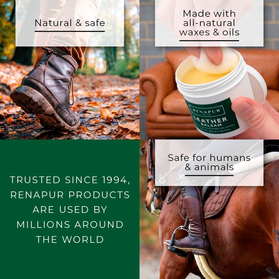 Renapur Leather Conditioner | Restores, Protects, Revives | Leather Balsam
