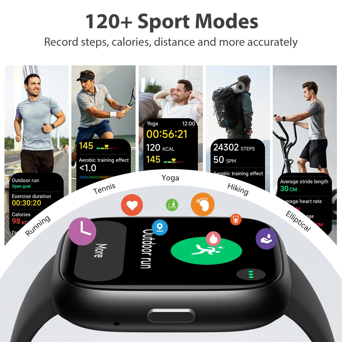 Cillso Smart Watch, Alexa Built-in, 1.83" Bluetooth Calling Fitness Watch
