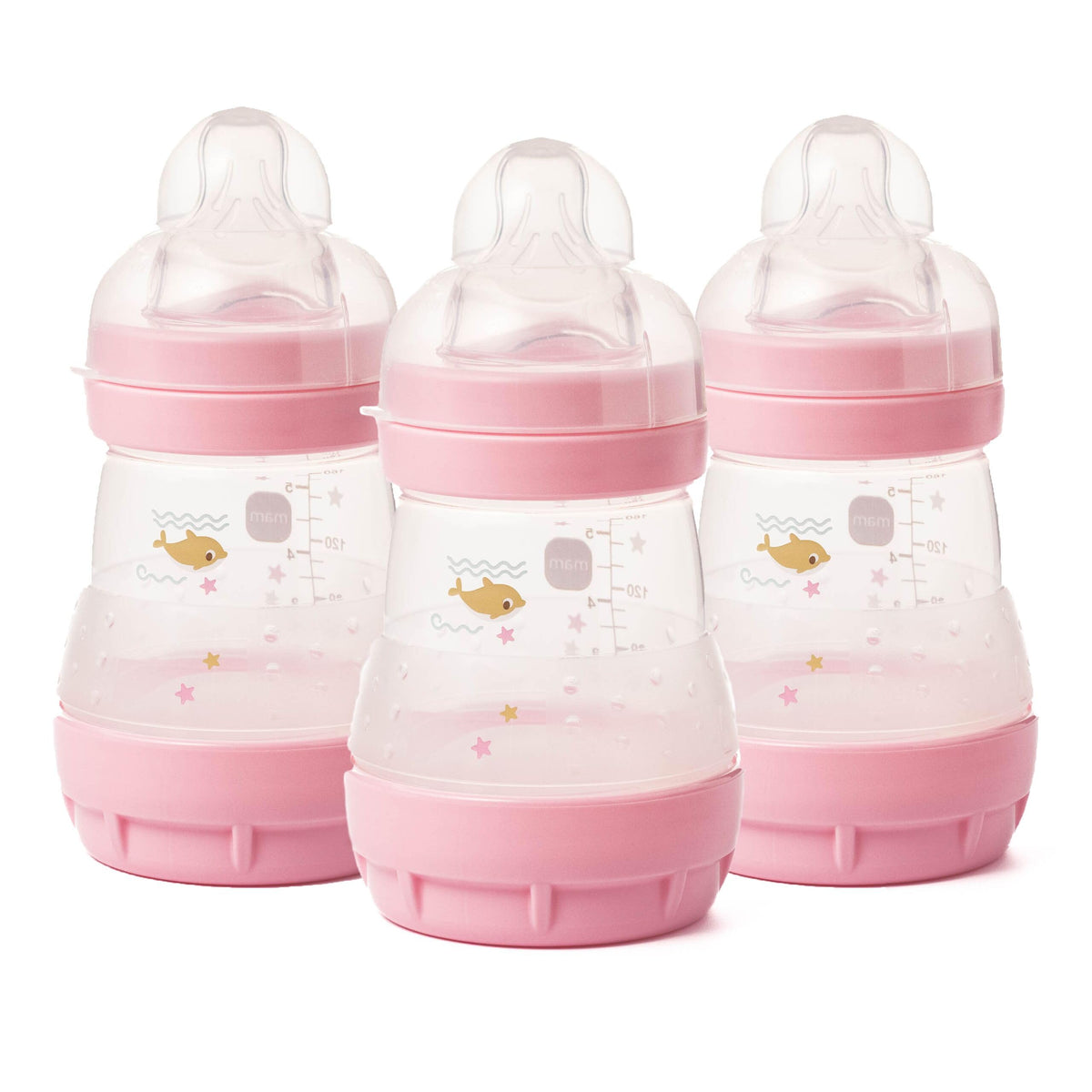 MAM Easy Start Anti-Colic Bottle, 3 x160ml, Self-Sterilising, Green