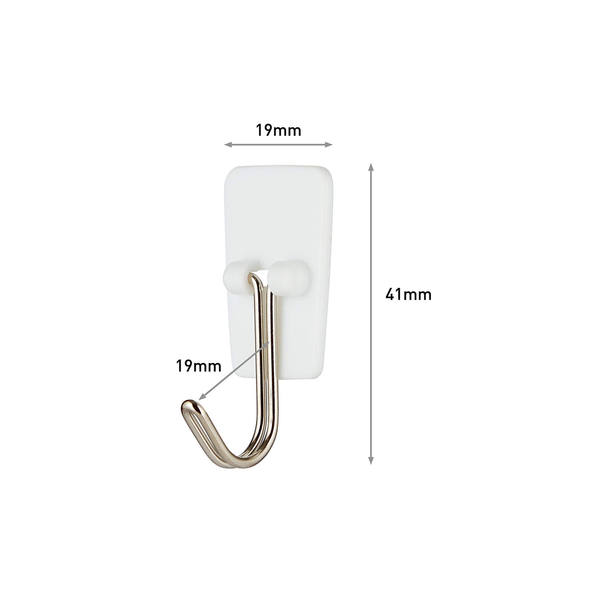 Command Broom Grippers, White, 2 Hooks and 6 Adhesive Strips