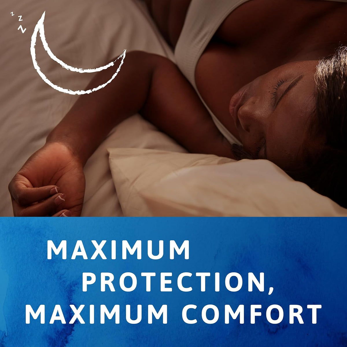 TENA Discreet Maxi Night, Incontinence Pads for Women, Specifically Designed for Night Time Protection with Wider Back and Extra Length, 48 Count (Pack of 8 x 6),packaging may vary