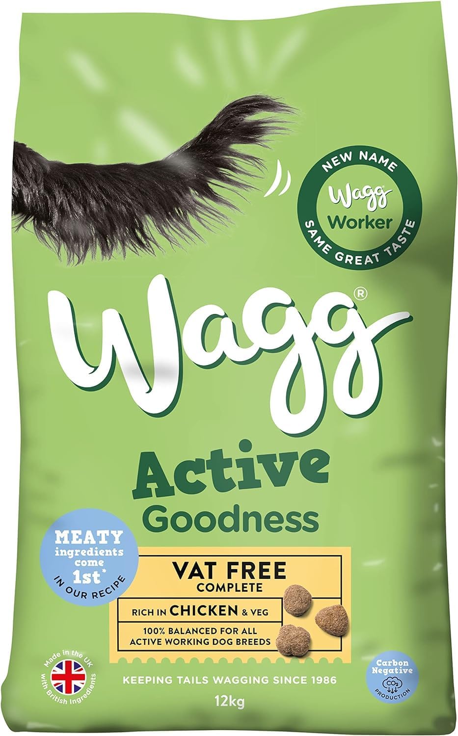 Wagg Active Goodness Complete Dry Adult Dog Food Chicken 12kg