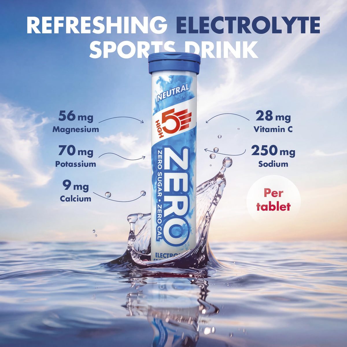 HIGH5 Zero Electrolyte Tablets for Hydration, Berry, 20 Tablets