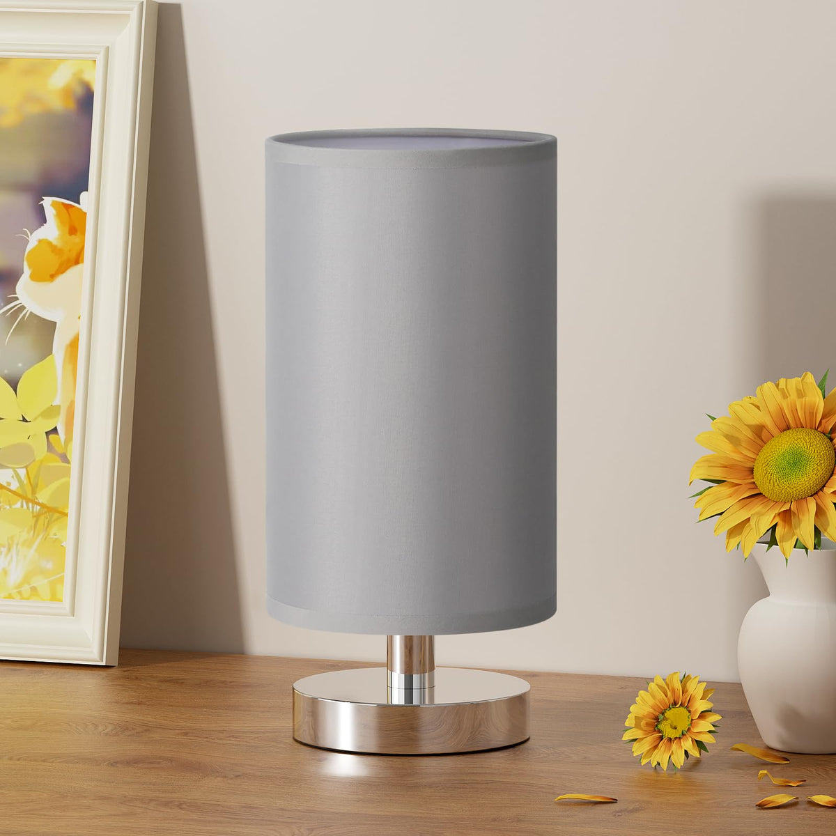 Aooshine Bedside Lamps, 3000K Warm Table Lamp for Bedroom Living Room
