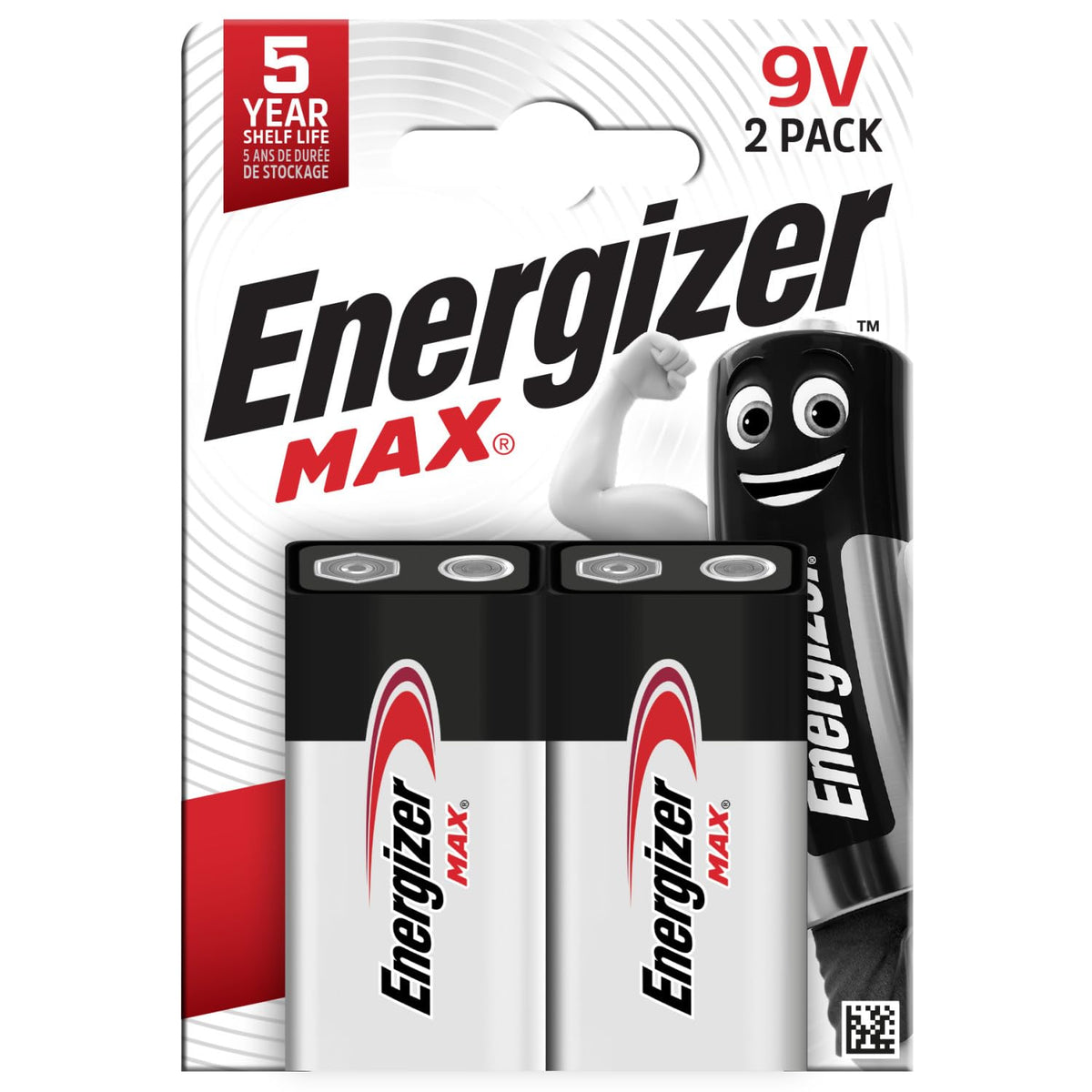 Energizer Max - 9V Battery (3 Pack) - Nine Volt Alkaline Block Batteries