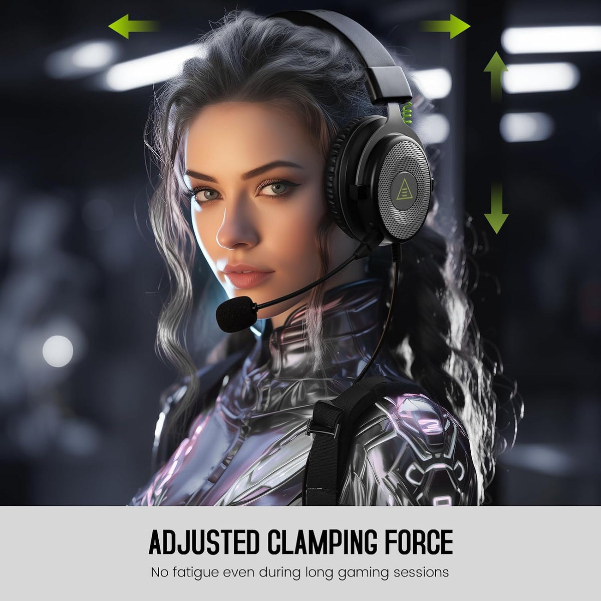 EKSA E900 Wired Gaming Headset for Xbox One - PC Headset with Detachable Noise Cancelling Microphone, 3D Stereo Sound 50mm Driver- Gaming Headphones for Xbox S/X, PS4 PS5, Switch, Laptop (Sliver)