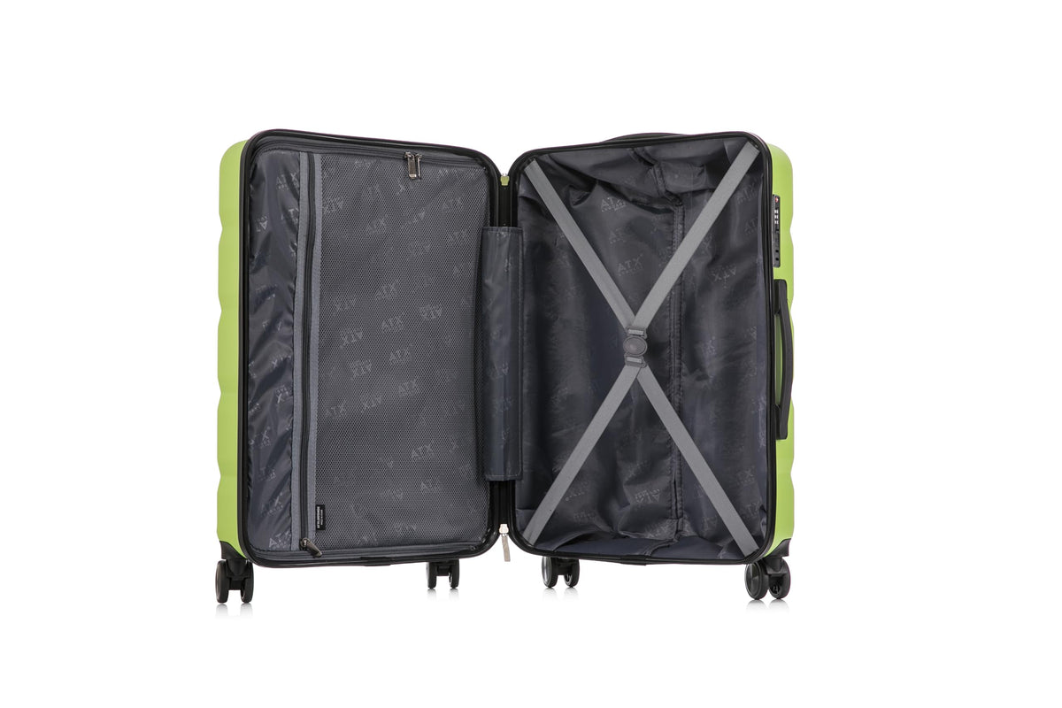 ATX 28 Inch Suitcase Large 110L – Lightweight Hard Shell Checked Luggage, 4 Wheels, TSA Lock, 30KG Capacity, Black