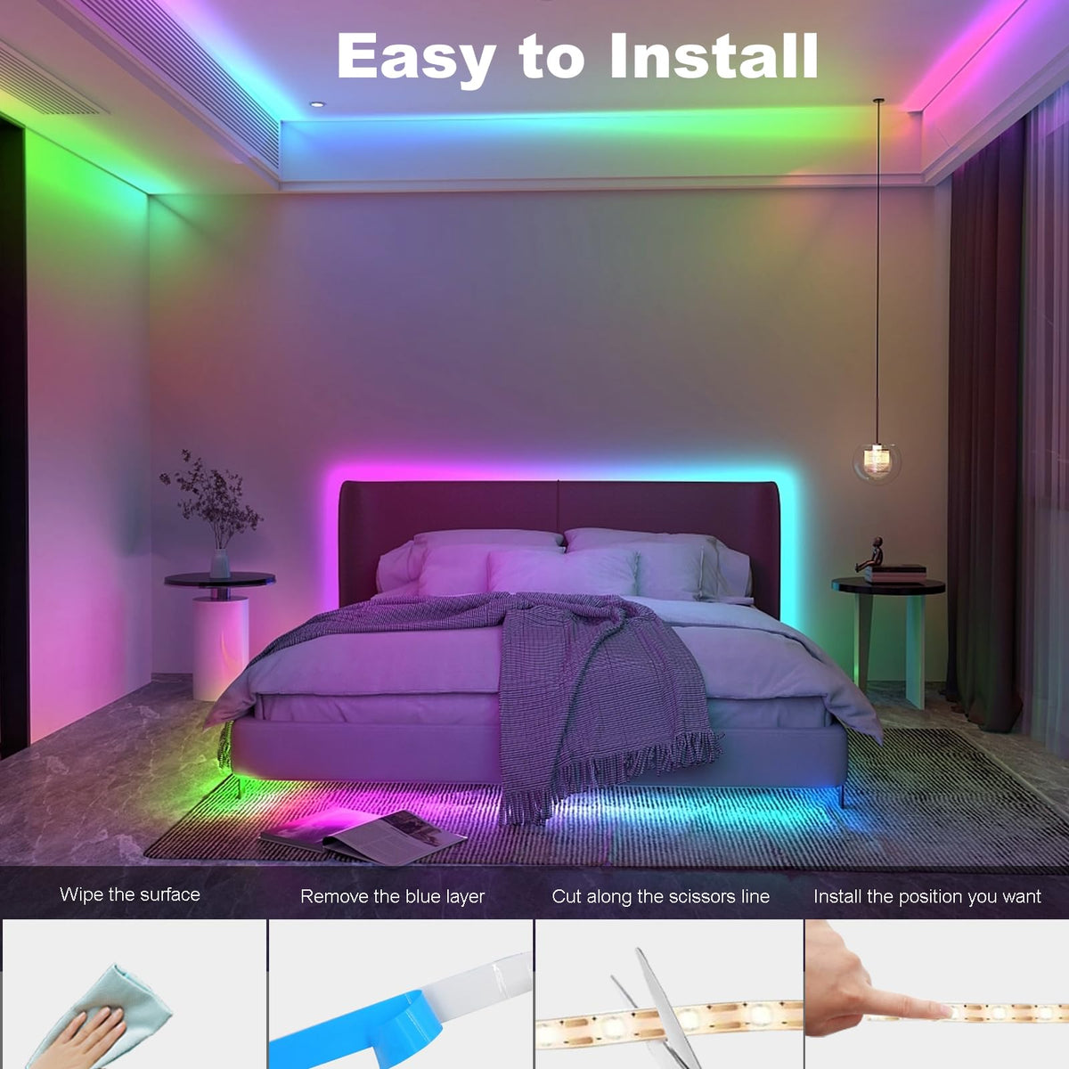 CCILAND 3M 90 LED Battery Strip Lights with Remote 8 Modes Timer
