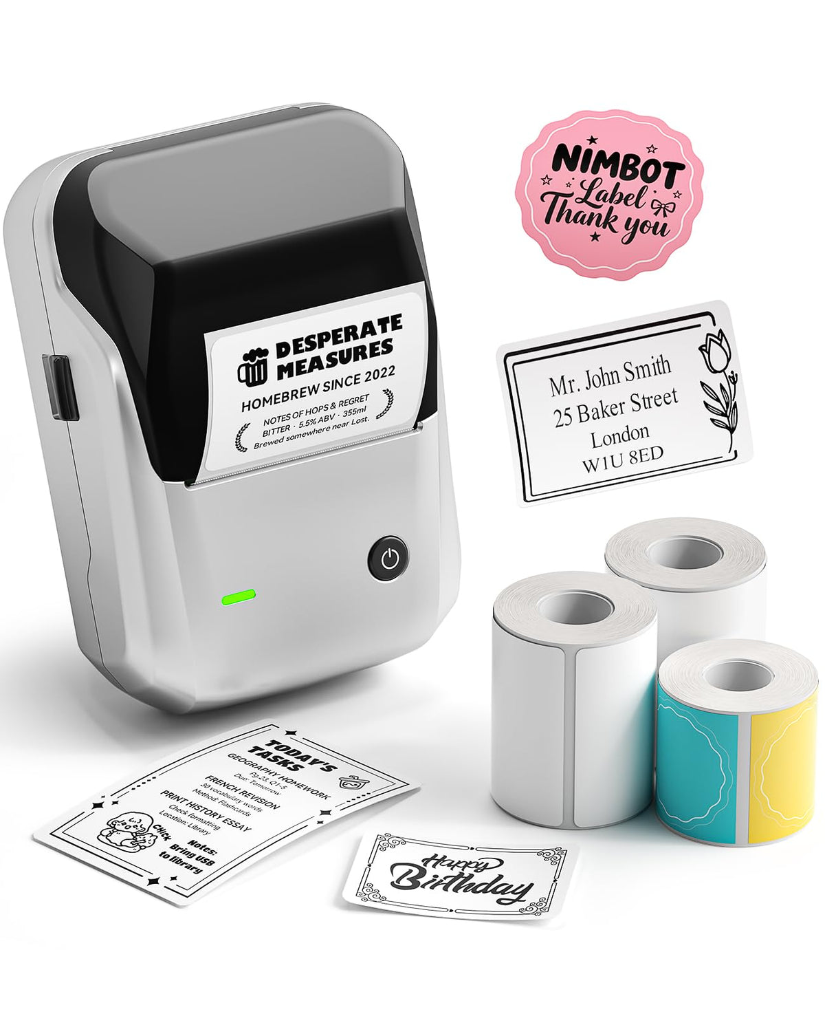NIIMBOT B1 2-Inch Label Maker, Portable Thermal Printer for Small Business