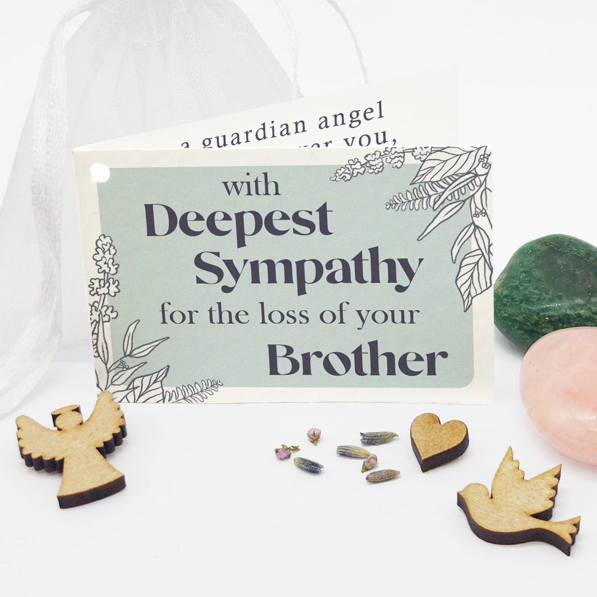 Loss of Nan - Deepest Sympathy gemstone gift bag with mini card
