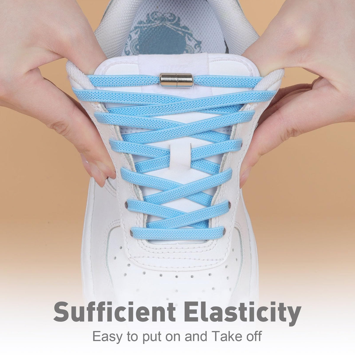 Handshop 2 Pairs Elastic Laces, No Tie Shoelaces for Trainers