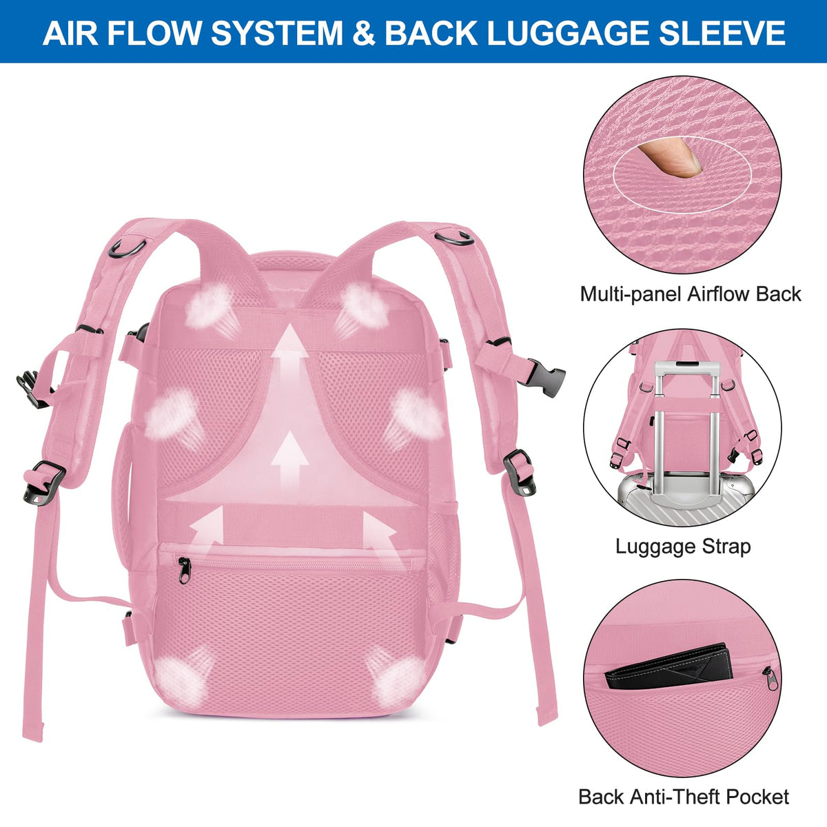 Ryanair Cabin Bags 40x30x20 Underseat 24L Small Travel Backpack Cabin Size