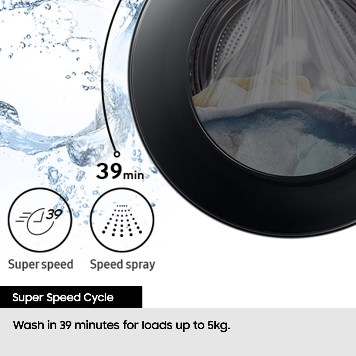 Samsung Series 7 Washer Dryer, AI Energy Wi-Fi enabled, 11/6kg 1400rpm, Black, WD11DB7B85GBU1