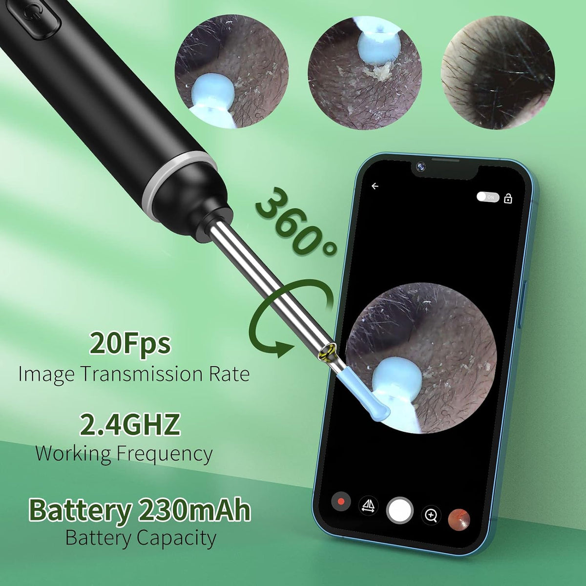 Ear Wax Removal Kit, 1920P HD Ear Cleaner with Camera Ear Wax Remover Tool