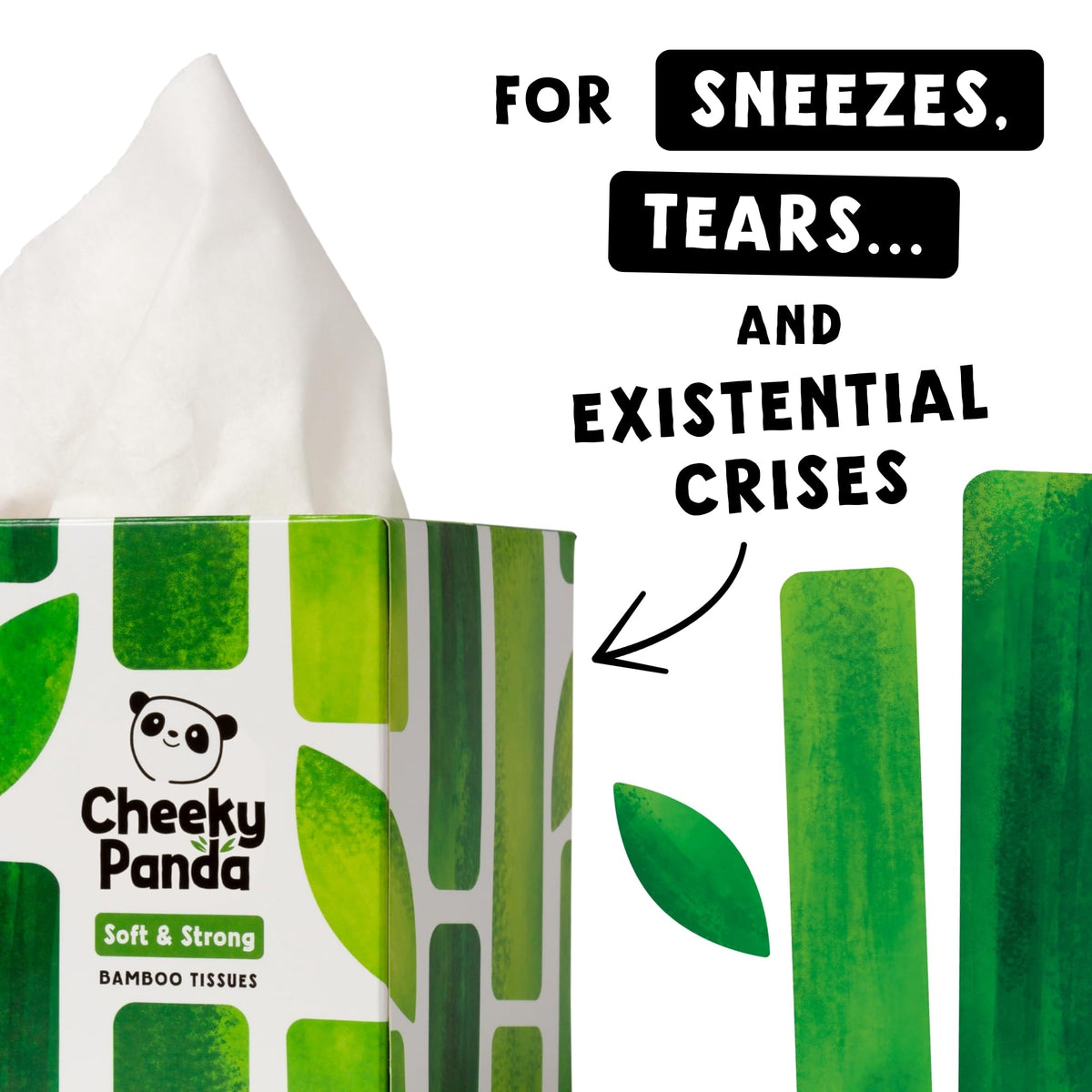 The Cheeky Panda Bamboo Facial Tissues | Sustainable and Silky Soft | Plastic Free