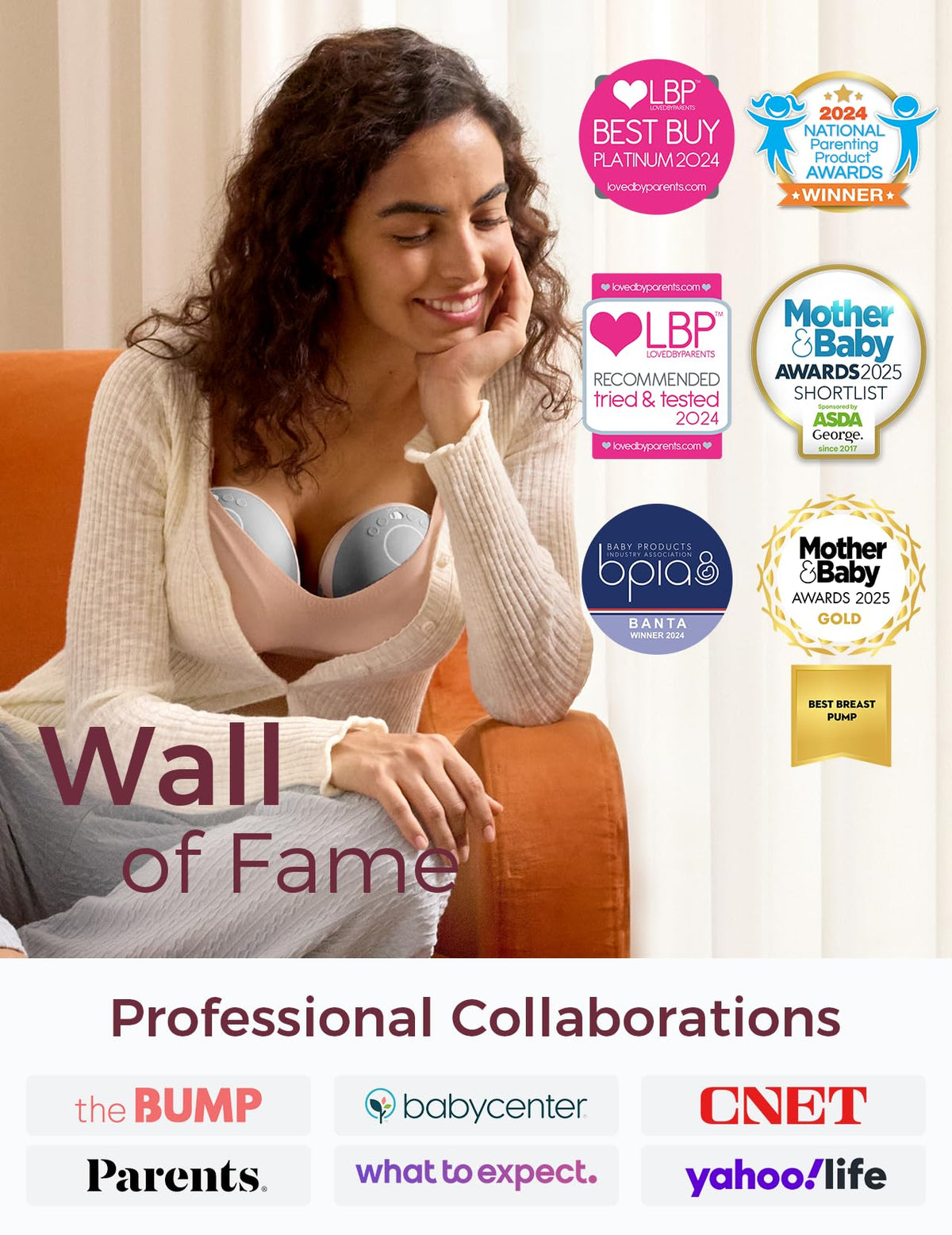 Momcozy Full Set Collector Cup Only Compatible with Momcozy M5 NOT for Others. Original M5 Breast Pump Replacement Accessories (160ml, with Double-Sealed Flange 24mm)