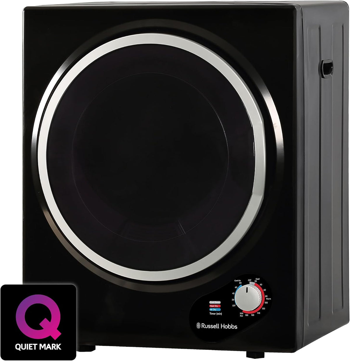 Russell Hobbs RH3VTD800 White 2.5kg Compact Mini Vented Tumble Dryer, Portable, Freestanding Table top Dryer with 3 Heat Settings small