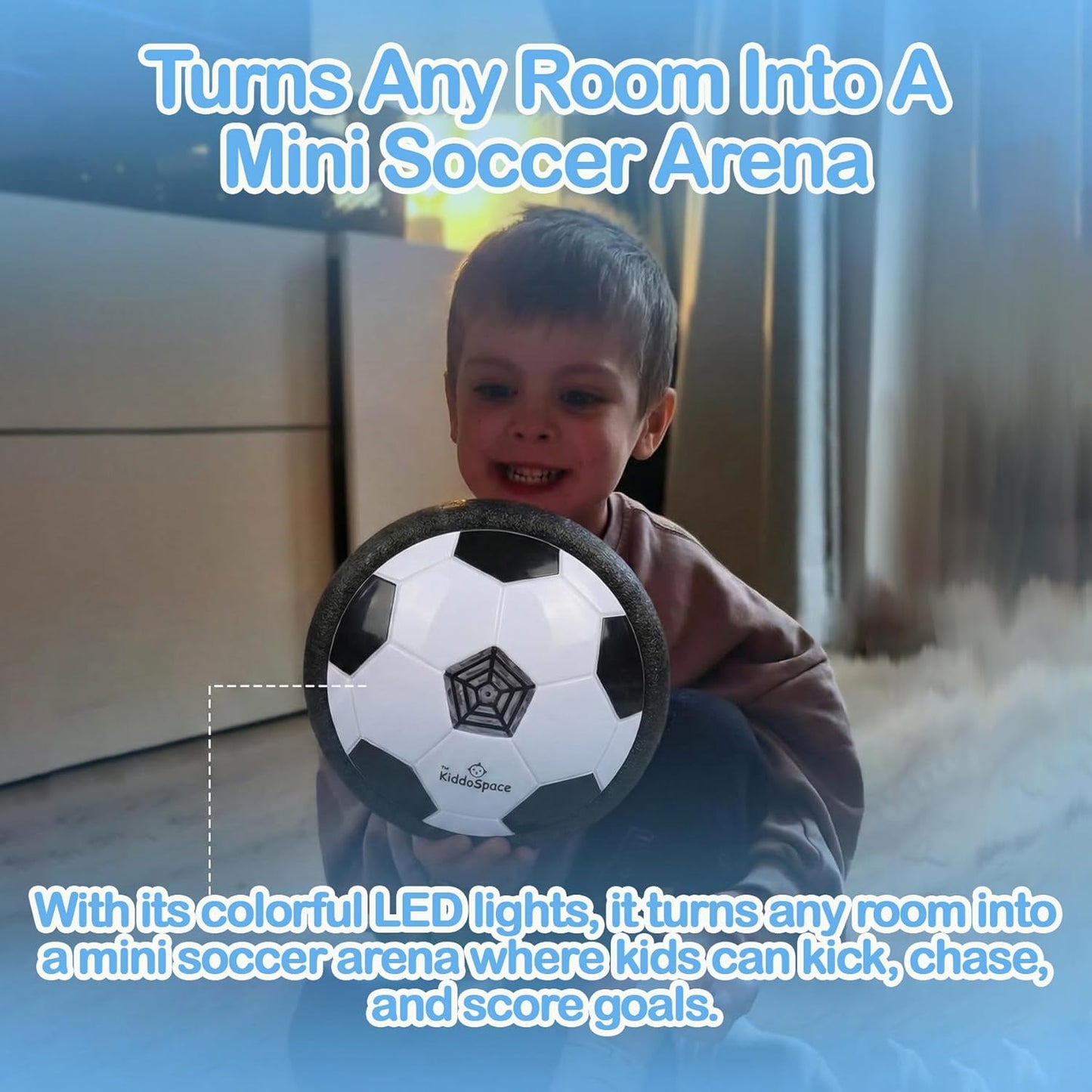 LED Hover Soccer Ball for Kids – Indoor Floating Soccer Toy with Lights - Hover Ball Game for Boys - Fun Sports & Outdoor Play Gift - Cool Birthday Toy for 4–12 Year Old Boys