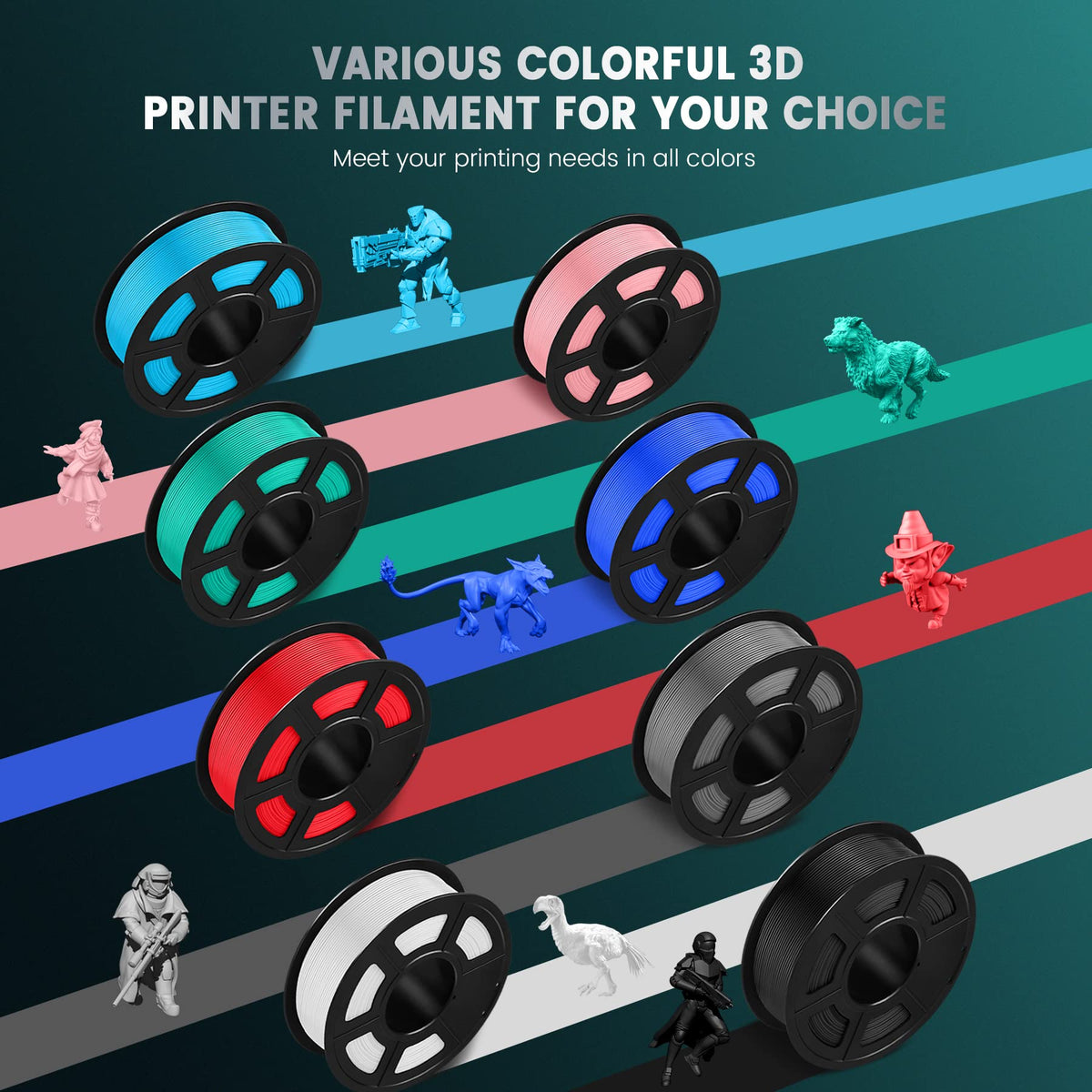 SUNLU Premium PLA+ Filament 1.75mm, Enhanced Durability and High Strength