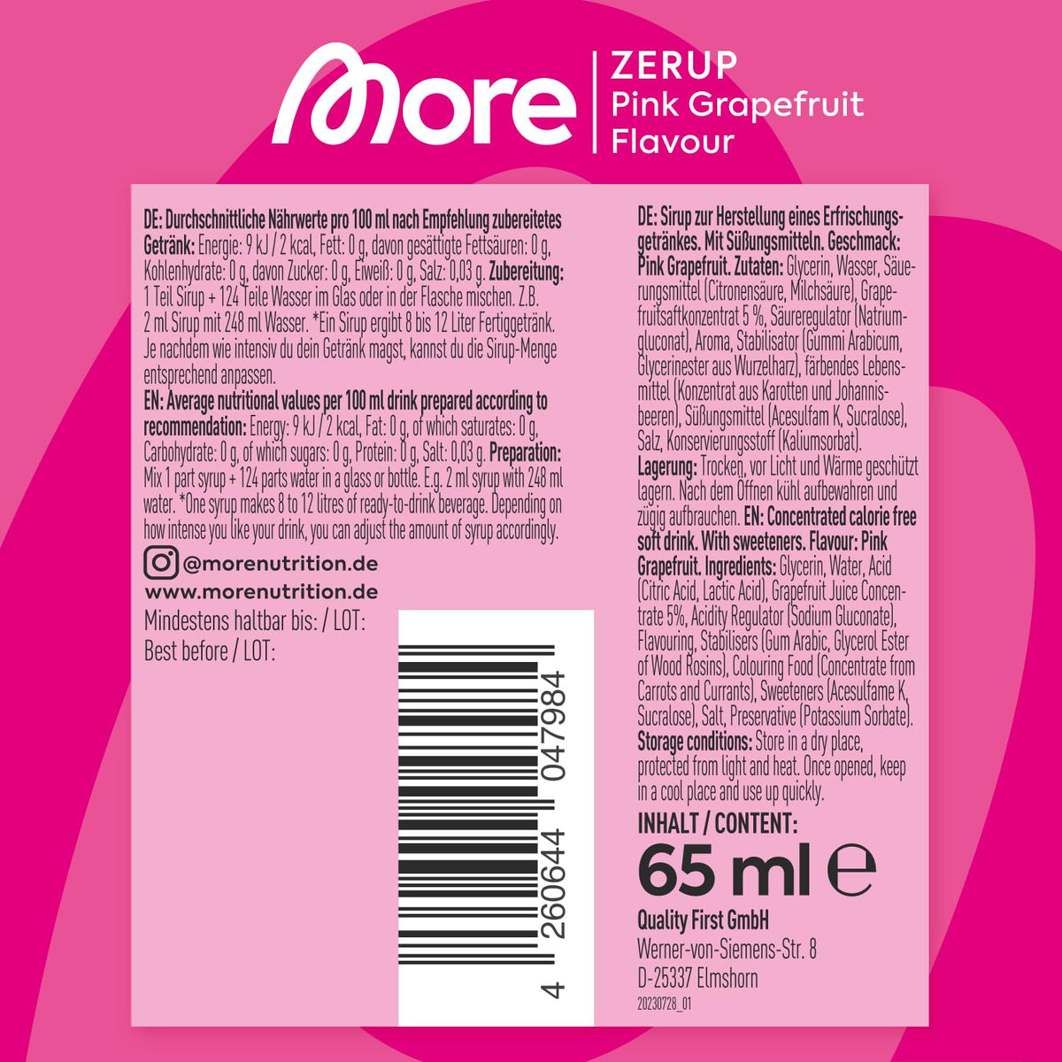 MORE Zerup, Zero Calorie Syrup with Real Fruit Extracts, Peach Iced Tea