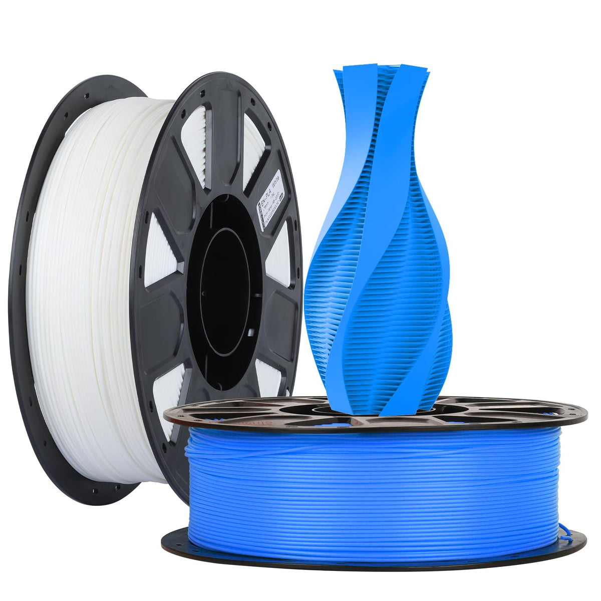 Creality Ender PLA 3D Printer Filament 1.75mm, 4 Packs 1KG Spool(2.2lbs), Dimensional Accuracy +/-0.03mm, No Clogging & Bubbles, Fits for Most FDM 3D Printers (White*4KG)