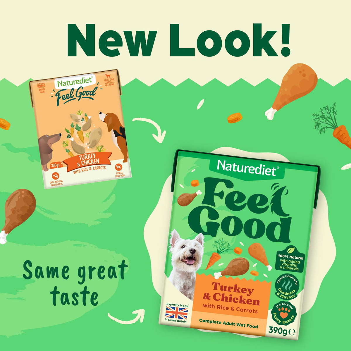 Naturediet Feel Good Wet Dog Food Selection Pack, 390g x 16 Cartons