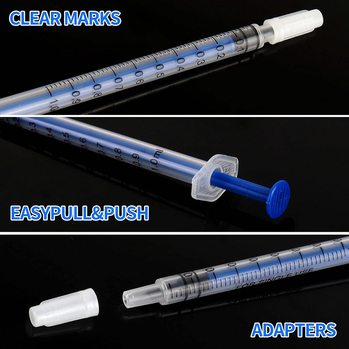 30pcs Colostrum Syringe with Cap 1ml Syringes for Colostrum Harvesting
