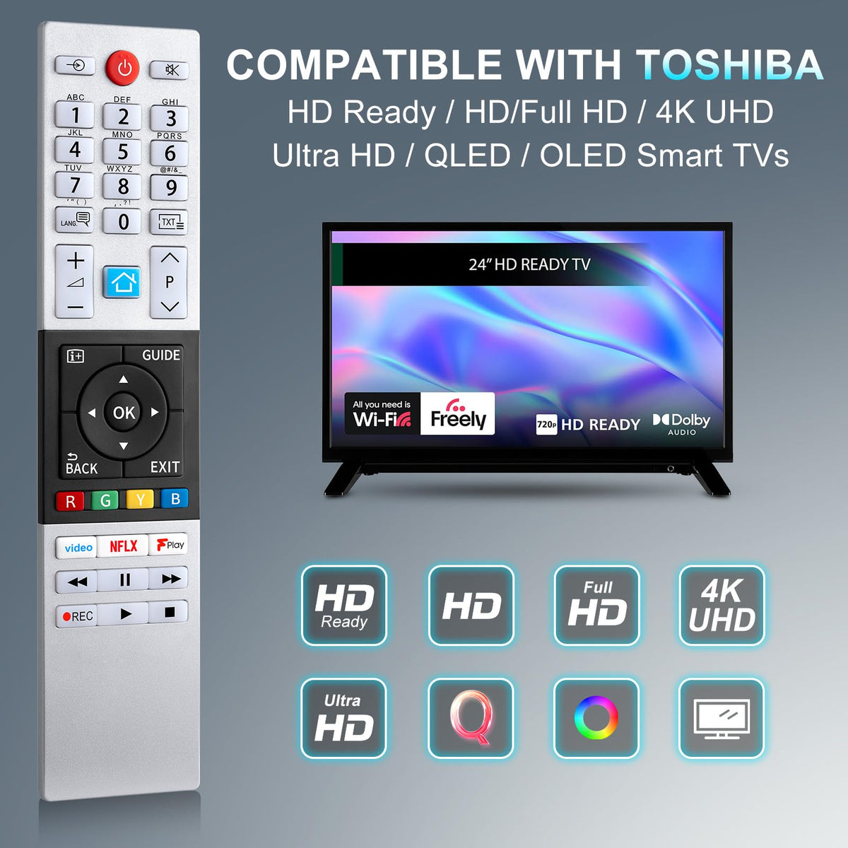 Universal-for-Samsung-Smart-TV-Remote, for Samsung Curved Qled Frame 4K TV