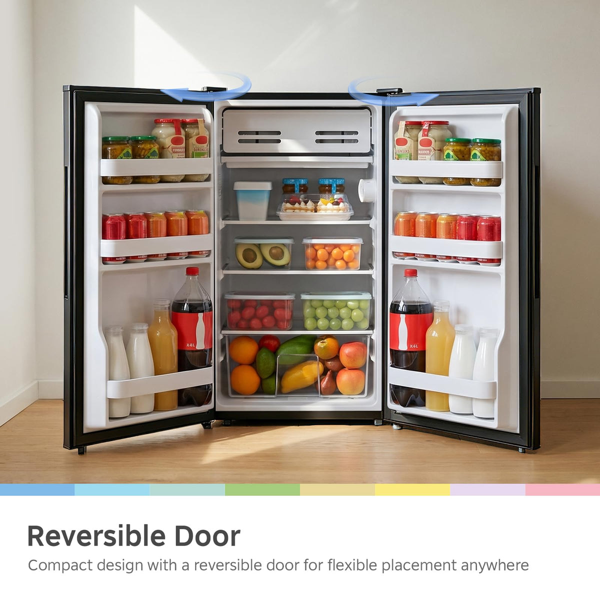 COMFEE' 80L Under Counter Fridge with 4-Star Ice Box, RCD80WH3UK(E)