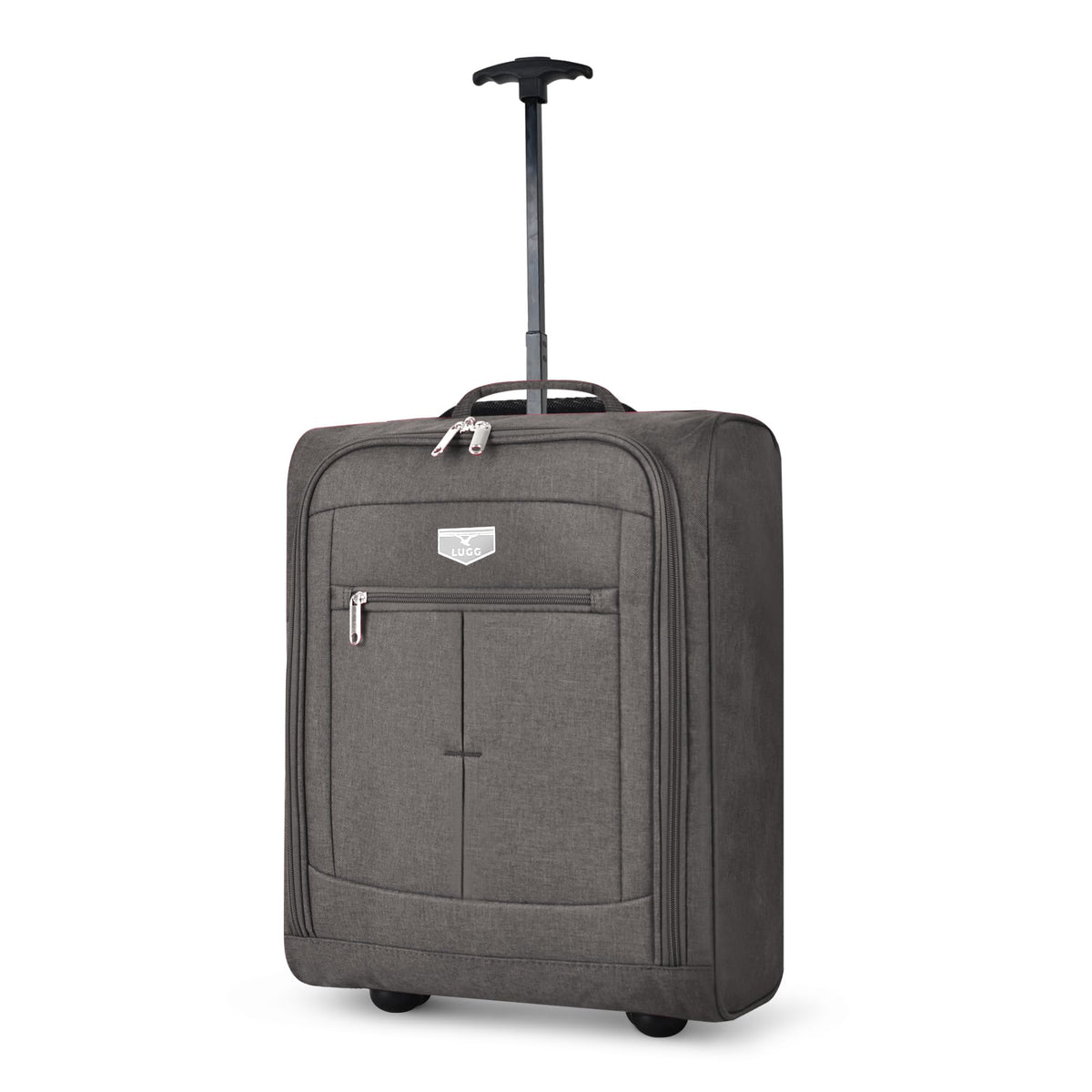 LUGG Lightweight Cabin Luggage, 600D Polyester, Solid Wheels, 45x36x20cm