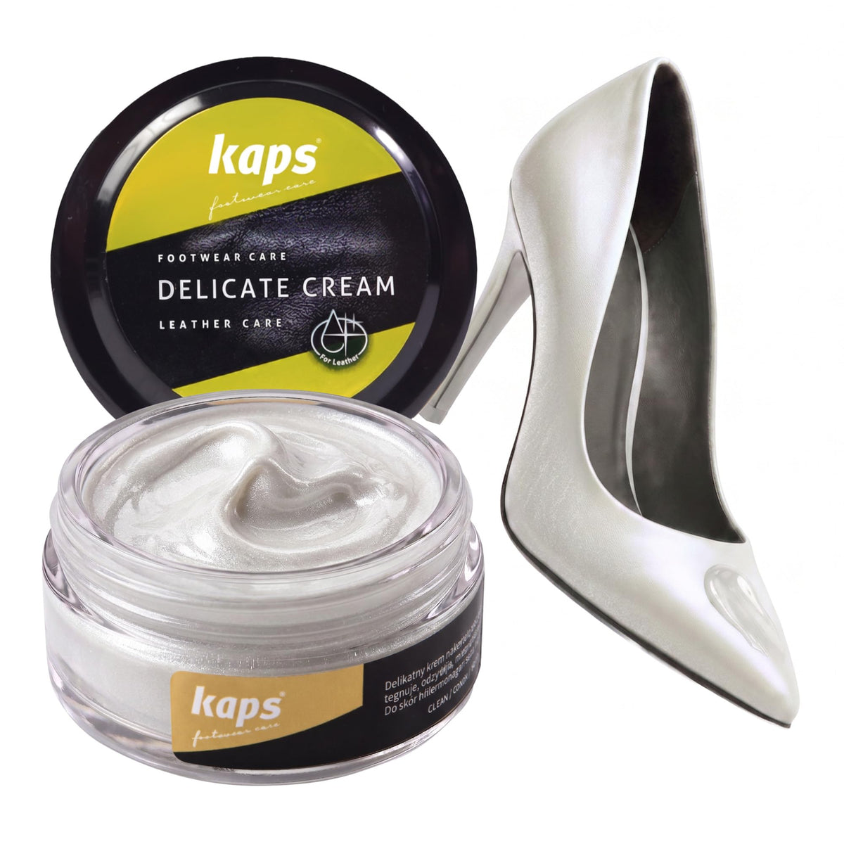 Leather Shoe Cream Polish & Conditioner, Kaps 50ml