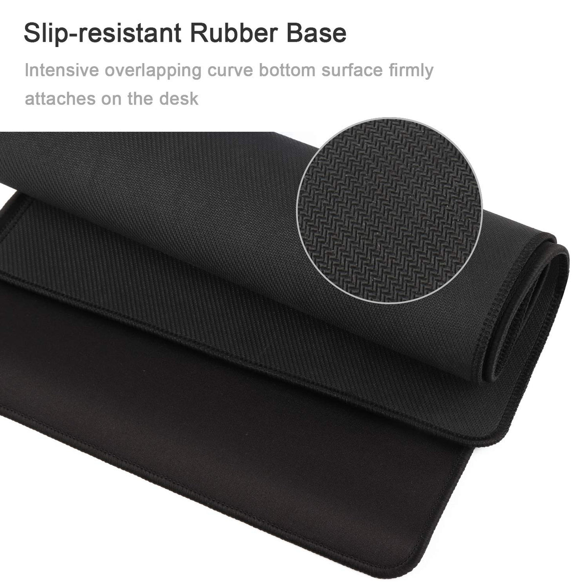 Gaming Mouse Mat/Large Mouse Pad 900 x 400 x 3mm / XXL mouse pad/large size | improved precision and speed | rubber base for stable grip on smooth surfaces | non-slip (90x40 Black)