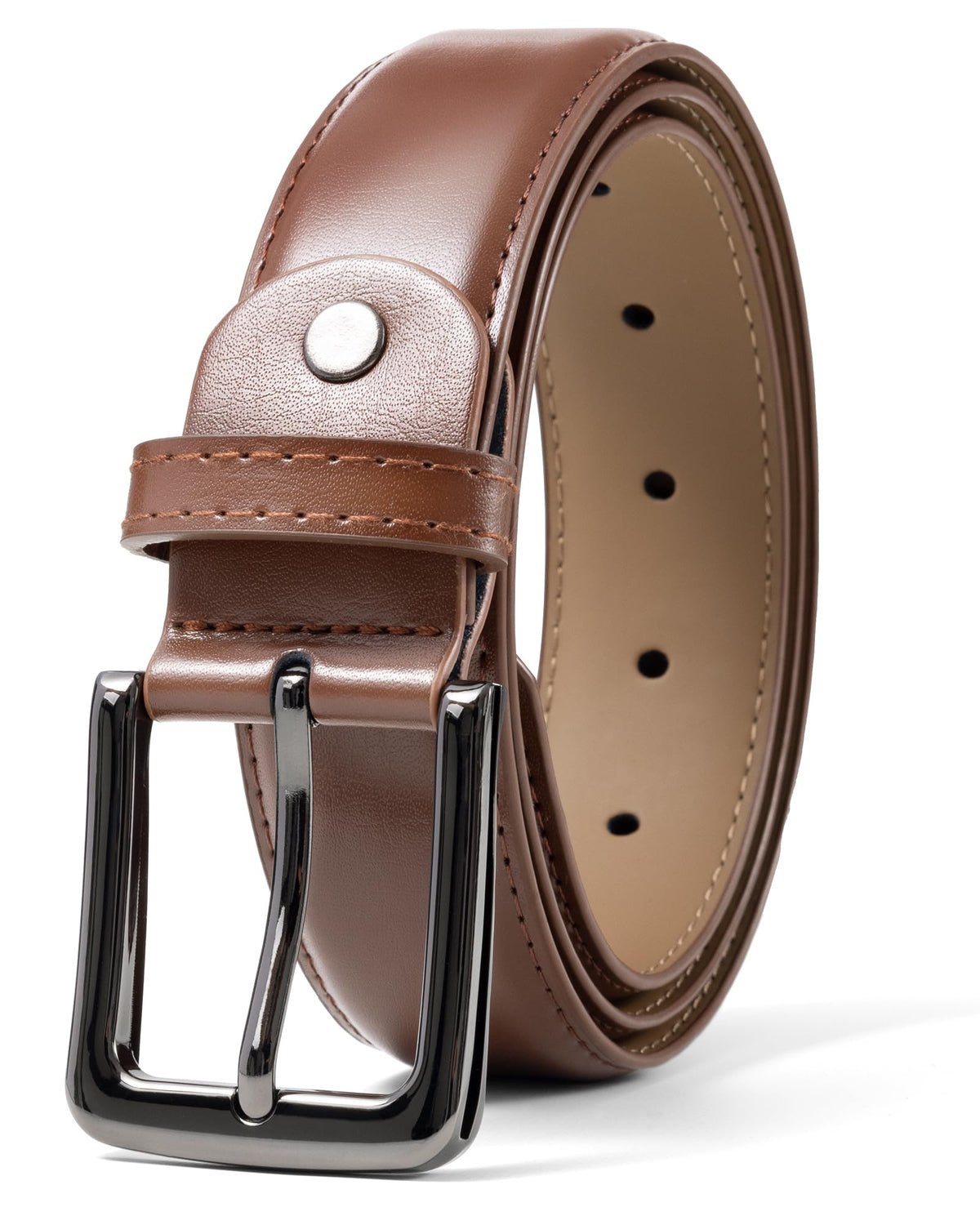 maikun Black Leather Belts for Men,Mens Belts Leather Black