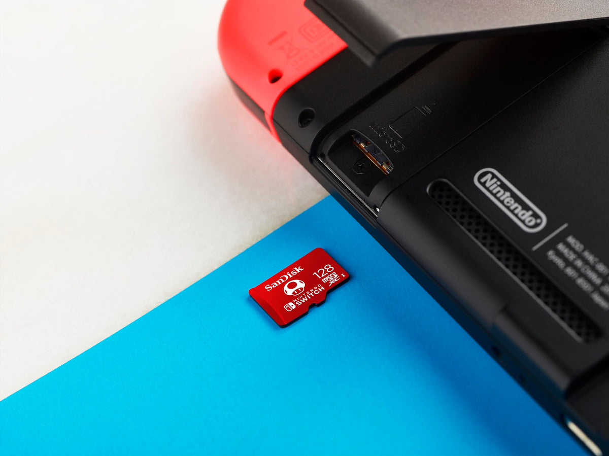 SANDISK microSD Card 128GB, Super Mario Super Mushroom Edition